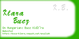 klara bucz business card